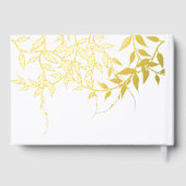 Rustikale Botanische Blätter Hochzeit Gästebuch (Rückseite)