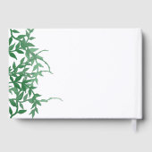 Rustikale Botanische Blätter Hochzeit Gästebuch (Rückseite)