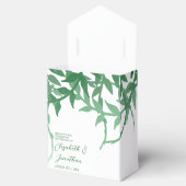Rustikale Botanische Blätter Hochzeit Geschenkschachtel (Geöffnet)
