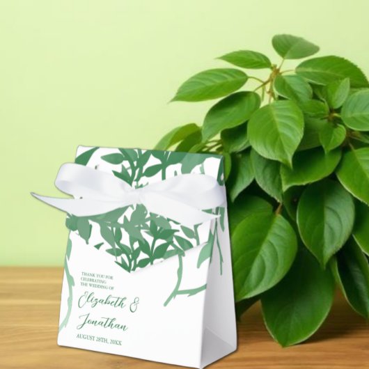 Rustikale Botanische Blätter Hochzeit Geschenkschachtel
