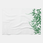 Rustikale Botanische Blätter Hochzeit Geschirrtuch (Horizontal)
