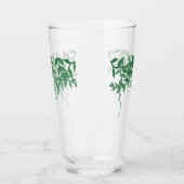 Rustikale Botanische Blätter Hochzeit Glas (Links)