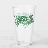Rustikale Botanische Blätter Hochzeit Glas (Vorderseite)