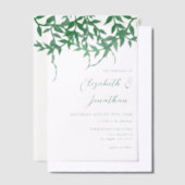 Rustikale Botanische Blätter Hochzeit Pergament Einladungen (Versetzt)