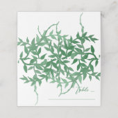 Rustikale Botanische Blätter Hochzeit Platzkarte (Außenseite Aufgefaltet)