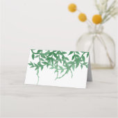 Rustikale Botanische Blätter Hochzeit Platzkarte (Rückseite)