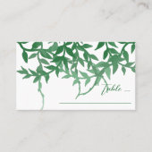 Rustikale Botanische Blätter Hochzeit Platzkarte (Vorderseite)