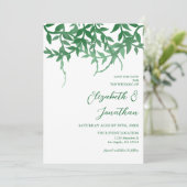 Rustikale Botanische Blätter Hochzeit Save The Date (Stehend Vorderseite)