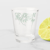 Rustikale Botanische Blätter Hochzeit Schnapsglas (Rückseite)