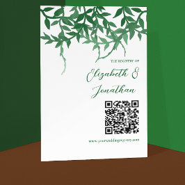 Rustikale botanische Blätter Hochzeitsregister Begleitkarte