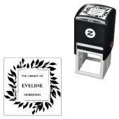 Rustikale botanische Blätter Modernes, elegantes B Permastempel (Beispiel)