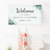 Rustikale botanische Bliss-Hochzeitskulisse Banner (Insitu)