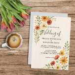 Rustikale botanische Blume Einladung<br><div class="desc">Rustikale botanische Aquarellfarben Blume boho Hochzeit Einladung . Für Frühling,  Sommer,  Herbst oder Winterhochzeit. Sie können ganz einfach Ihr eigenes Foto hinzufügen,  um es sehr persönlich und einzigartig zu machen,  und Ihren eigenen Text hinzufügen.</div>
