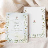 Rustikale botanische Blume Einladung