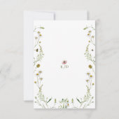 Rustikale botanische Blume Einladung (Rückseite)