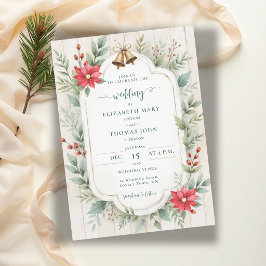Rustikale botanische Blumen-Hochzeit im Holz-Stil  Einladung