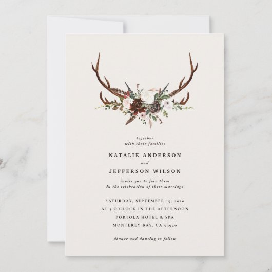 Rustikale, botanische, blumengeschmückte und jugen (Vorderseite)