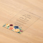 Rustikale botanische Blumenhochzeit Acryleinladungen (Ablage )