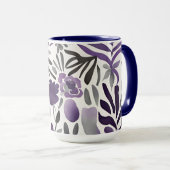 Rustikale Botanische Elemente Wasserfarben Kunst Tasse (VorderseiteRechts)
