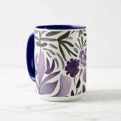 Rustikale Botanische Elemente Wasserfarben Kunst Tasse (Vorderseite Links)