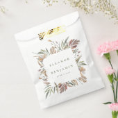 Rustikale Botanische Erdtöne Hochzeitsnamen nach M Geschenktütchen (Versiegelt)