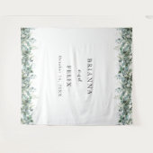 Rustikale botanische Eukalyptus-Hochzeit Wandteppich (Vorderseite (Horizontal))