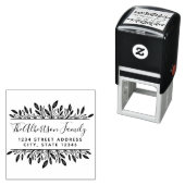 Rustikale botanische Familienname Rücksendeadresse Permastempel (Beispiel)