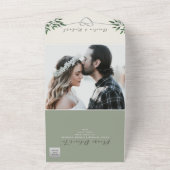 Rustikale Botanische Feier Grüne Hochzeit All In One Einladung (Außenbereich)