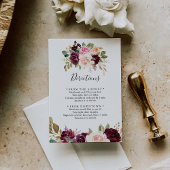 Rustikale botanische Foliage Hochzeiten Begleitkarte