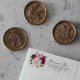 Rustikale botanische Folsäure-Rücksendeadresse