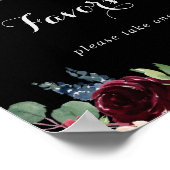 Rustikale botanische Gastgeschenke Hochzeiten sign Poster (Ecke)