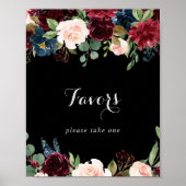 Rustikale botanische Gastgeschenke Hochzeiten sign Poster (Vorne)