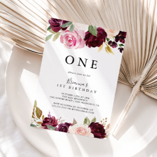 Rustikale Botanische Geburtstagsparty Einladung