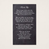 Rustikale Botanische Gedenkkarte (Rückseite)