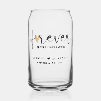 Rustikale Botanische Grün- und Goldfolienhochzeit Dosenglas