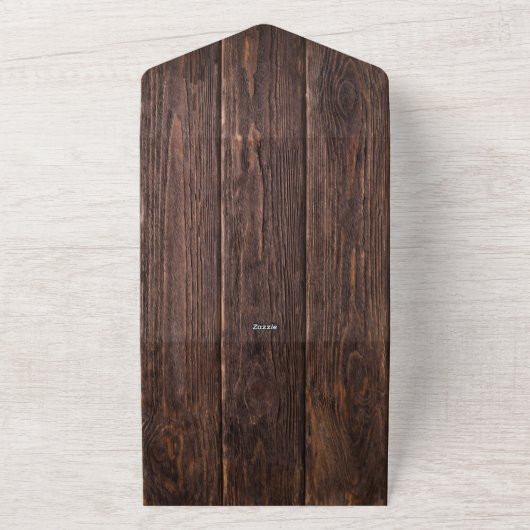 Rustikale Botanische Hochzeit All In One Einladung (Außenbereich)