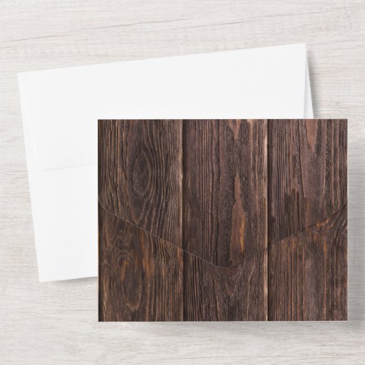 Rustikale Botanische Hochzeit All In One Einladung (Rückseite)