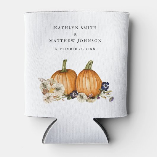 Rustikale botanische Hochzeit im Herbst Dosenkühler (Vorderseite)