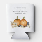 Rustikale botanische Hochzeit im Herbst Dosenkühler (Rückseite)