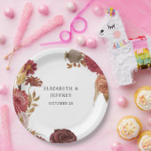 Rustikale botanische Hochzeit im Herbst Herbst Pappteller (Party)