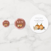 Rustikale botanische Hochzeit im Herbst Konfetti (Vorderseiten)