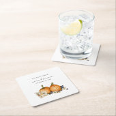 Rustikale botanische Hochzeit im Herbst Rechteckiger Pappuntersetzer (Vor Ort)