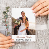 Rustikale botanische Hochzeit im Herbst Save The Date