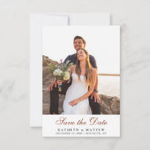 Rustikale botanische Hochzeit im Herbst Save The Date (Vorderseite)