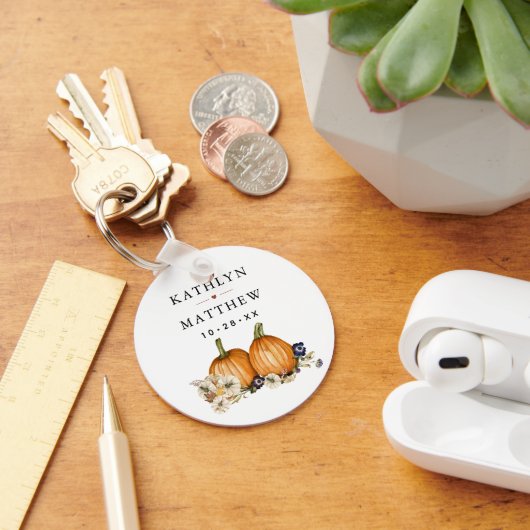 Rustikale botanische Hochzeit im Herbst Schlüsselanhänger (Schreibtisch)