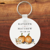Rustikale botanische Hochzeit im Herbst Schlüsselanhänger (Vorderseite)