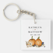 Rustikale botanische Hochzeit im Herbst Schlüsselanhänger (Vorderseite)