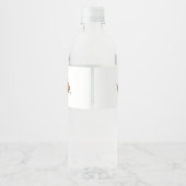 Rustikale botanische Hochzeit im Herbst Wasserflaschenetikett (Rückseite)