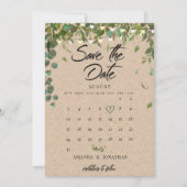 Rustikale botanische Hochzeit speichert die Datums Save The Date (Vorderseite)