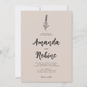 Rustikale Botanische Hochzeitseinladung Einladung (Vorderseite)